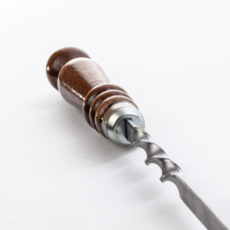 Шампур нержавеющий 670*12*3 мм с деревянной ручкой в Уфе