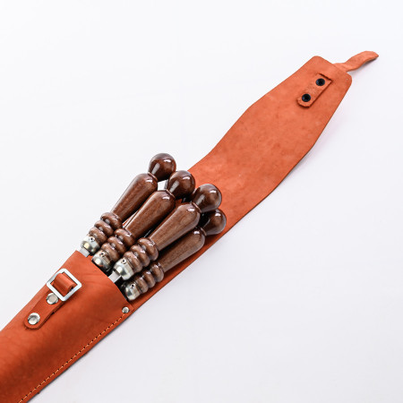 A set of skewers 670*12*3 mm in an orange leather case в Уфе