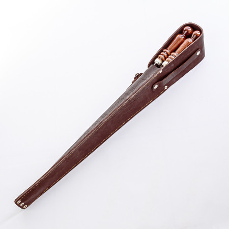 A set of skewers 670*12*3 mm in brown leather case в Уфе