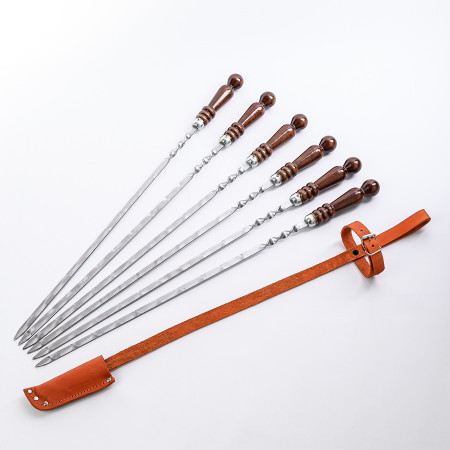 A set of skewers 670*12*3 mm in a leather quiver в Уфе